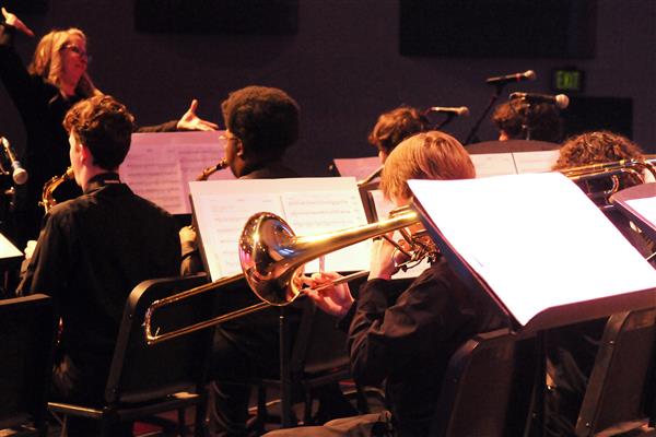 Students performing at the 2023-2024 All County Jazz Concert